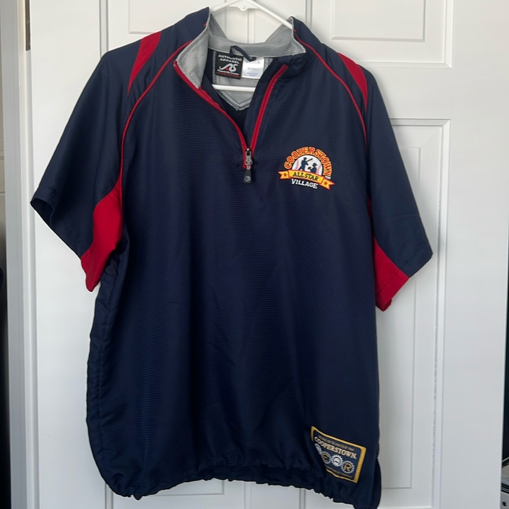Cooperstown All Star Village Men’s 1/4 Zip Pullover Blue Medium